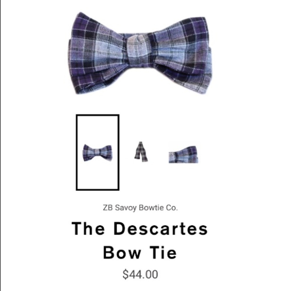 ZB Savoy Black Grey Purple Striped Bow Tie - Picture 4 of 8